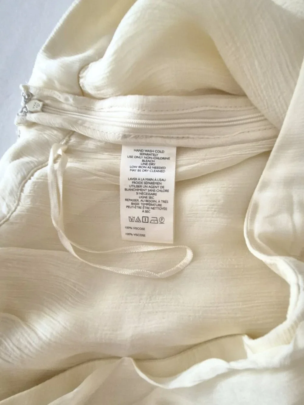 Free People Tongue Tied Sheer Balloon Pants Light Cream Color Size Large